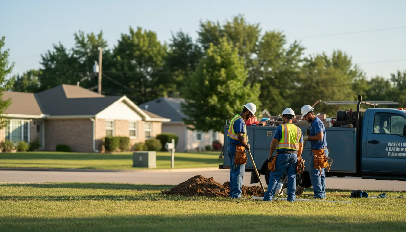 Residential water line and bathroom plumbing service in Millis, MA